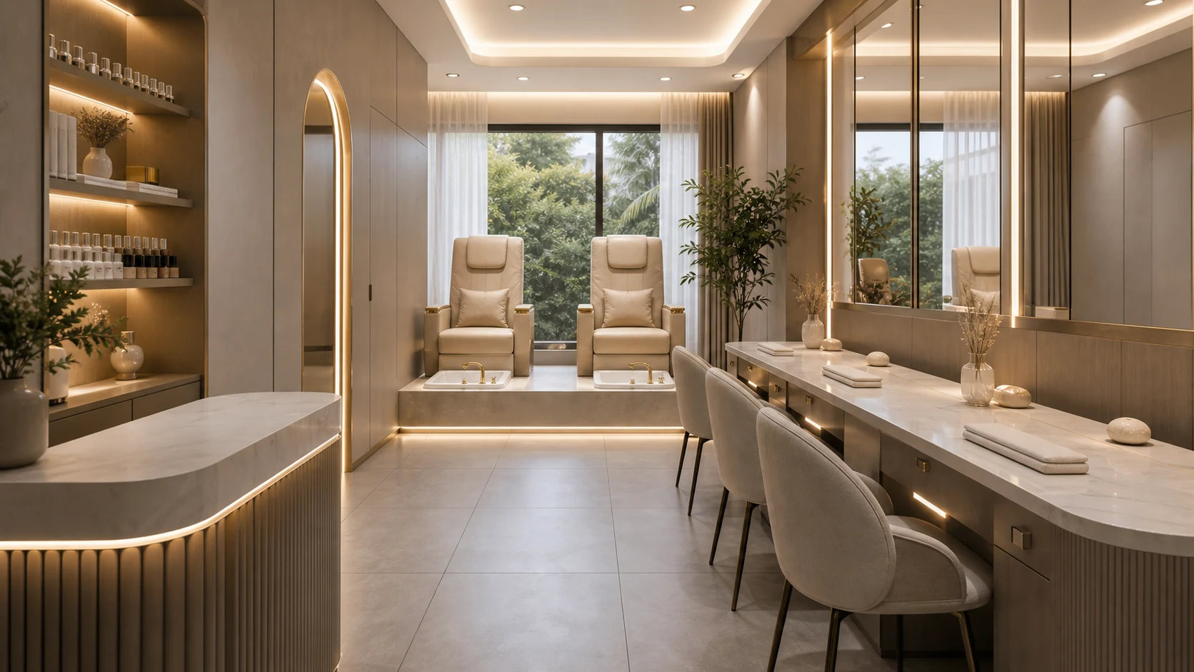 Phòng Nail Đón Sáng Tự Nhiên