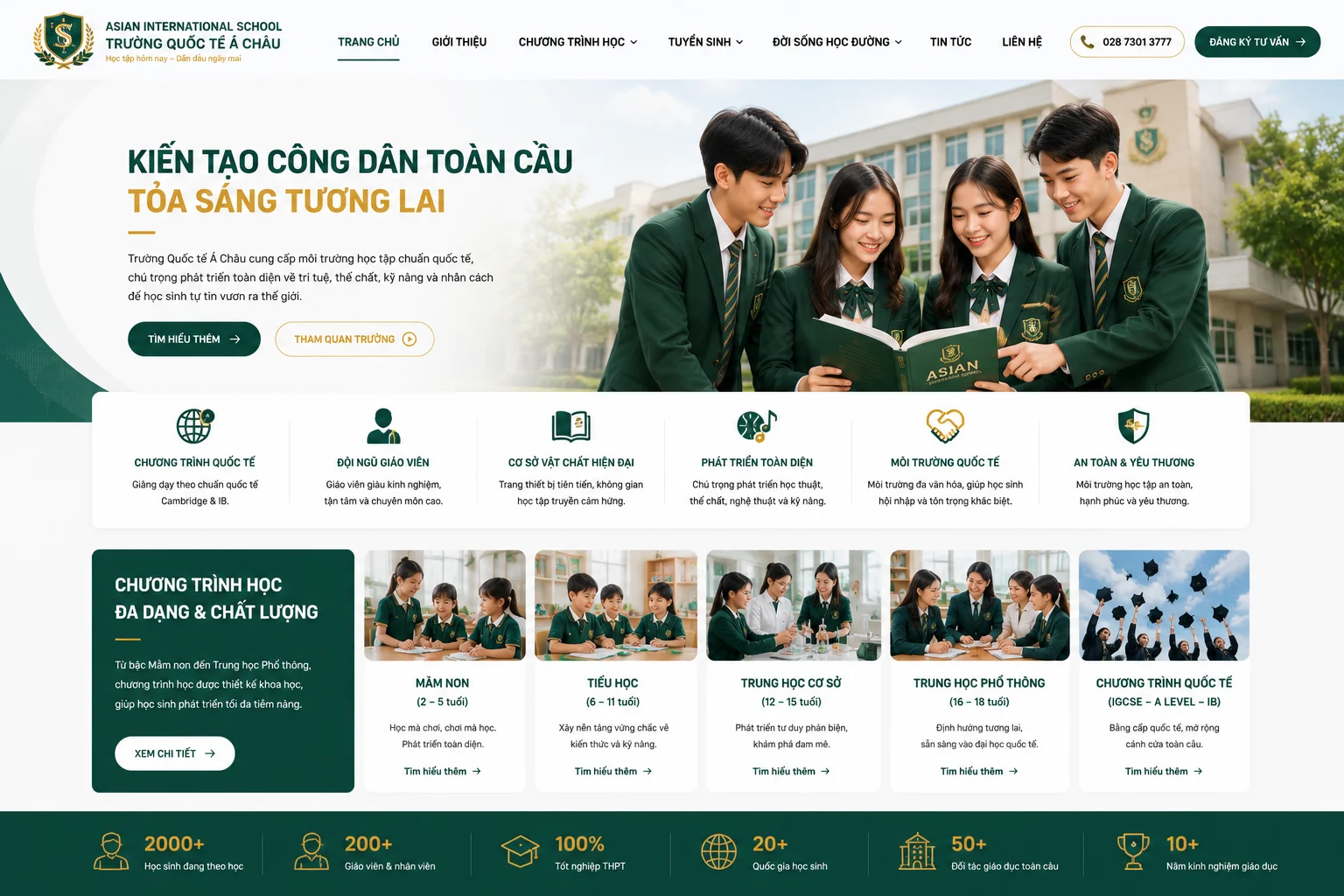 Ảnh xem trước Website Trường Quốc Tế Á Châu