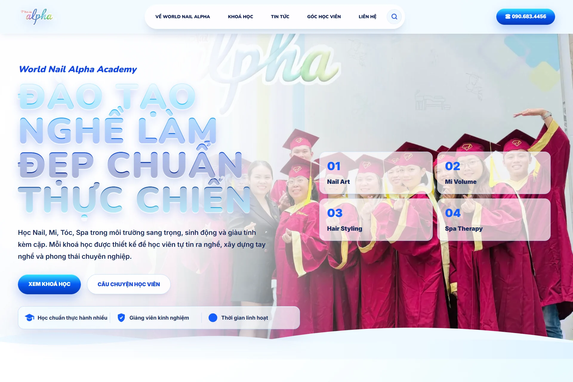 Ảnh xem trước Website Trung Tâm Đào Tạo Nghề Alpha