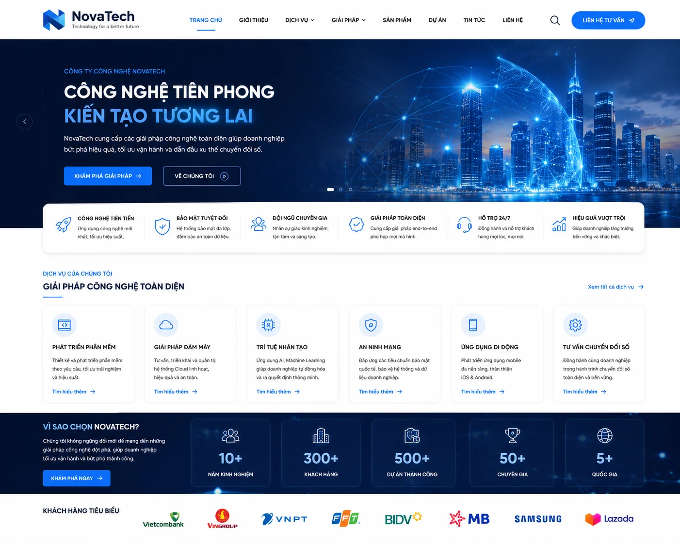 Ảnh xem trước Website Công Ty Công Nghệ NovaTech