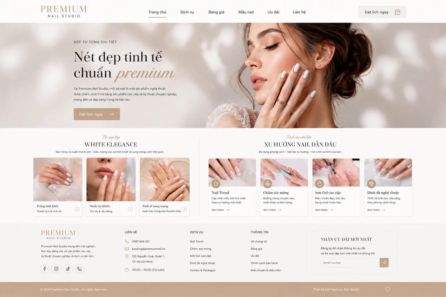 Ảnh xem trước Website Nail Studio Premium