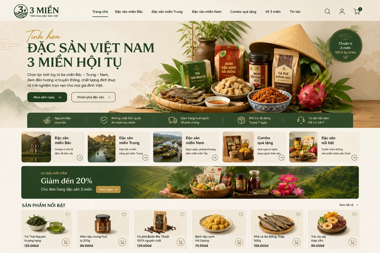 Ảnh xem trước Website Đặc Sản Việt Nam