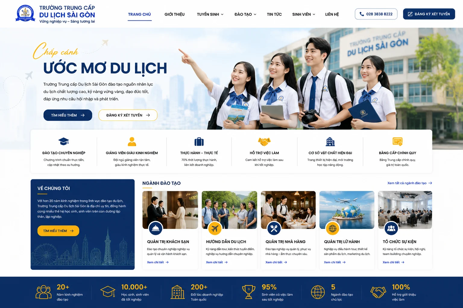 Ảnh xem trước Website Trường Trung Cấp Du Lịch Sài Gòn