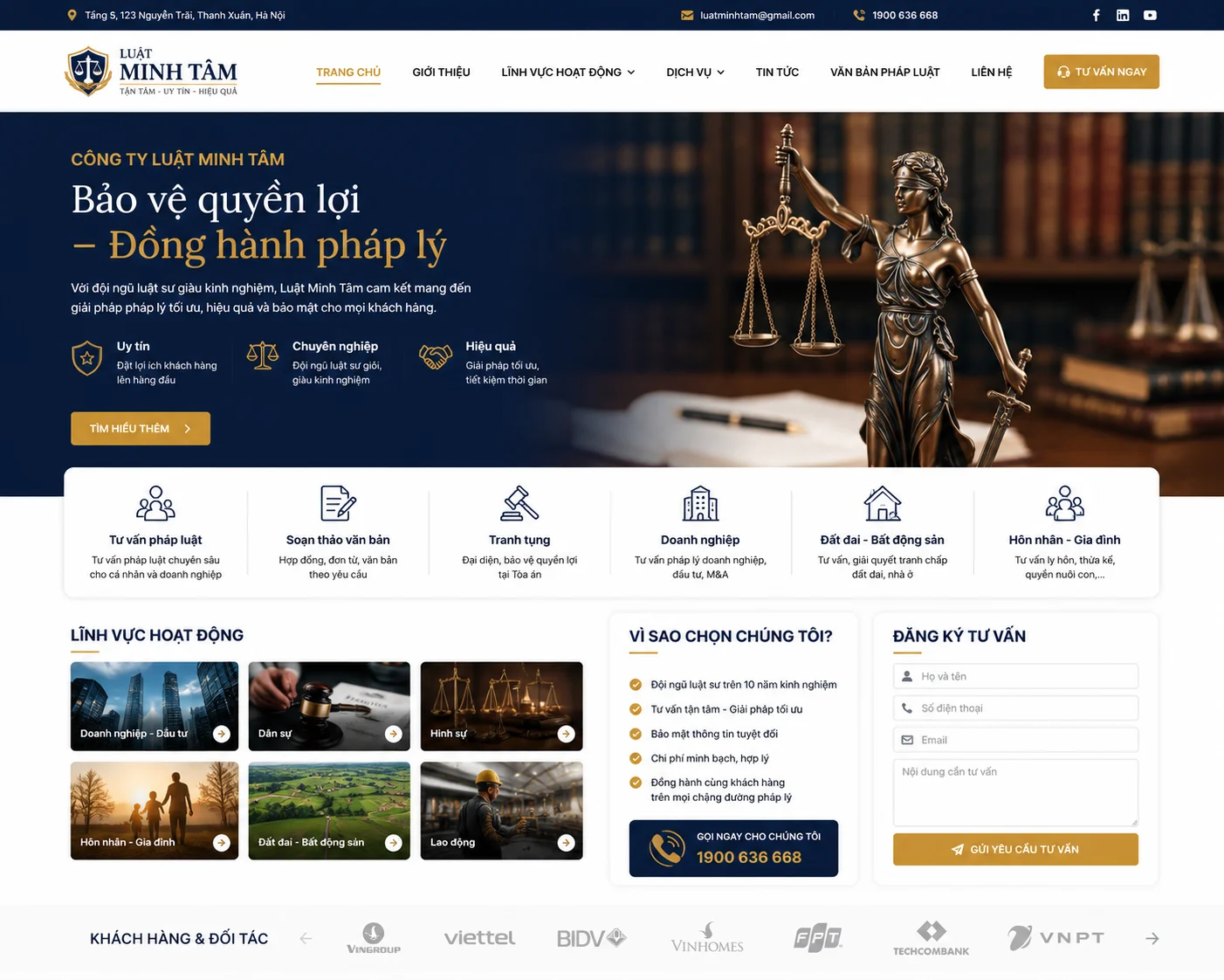 Ảnh xem trước Website Luật Minh Tâm