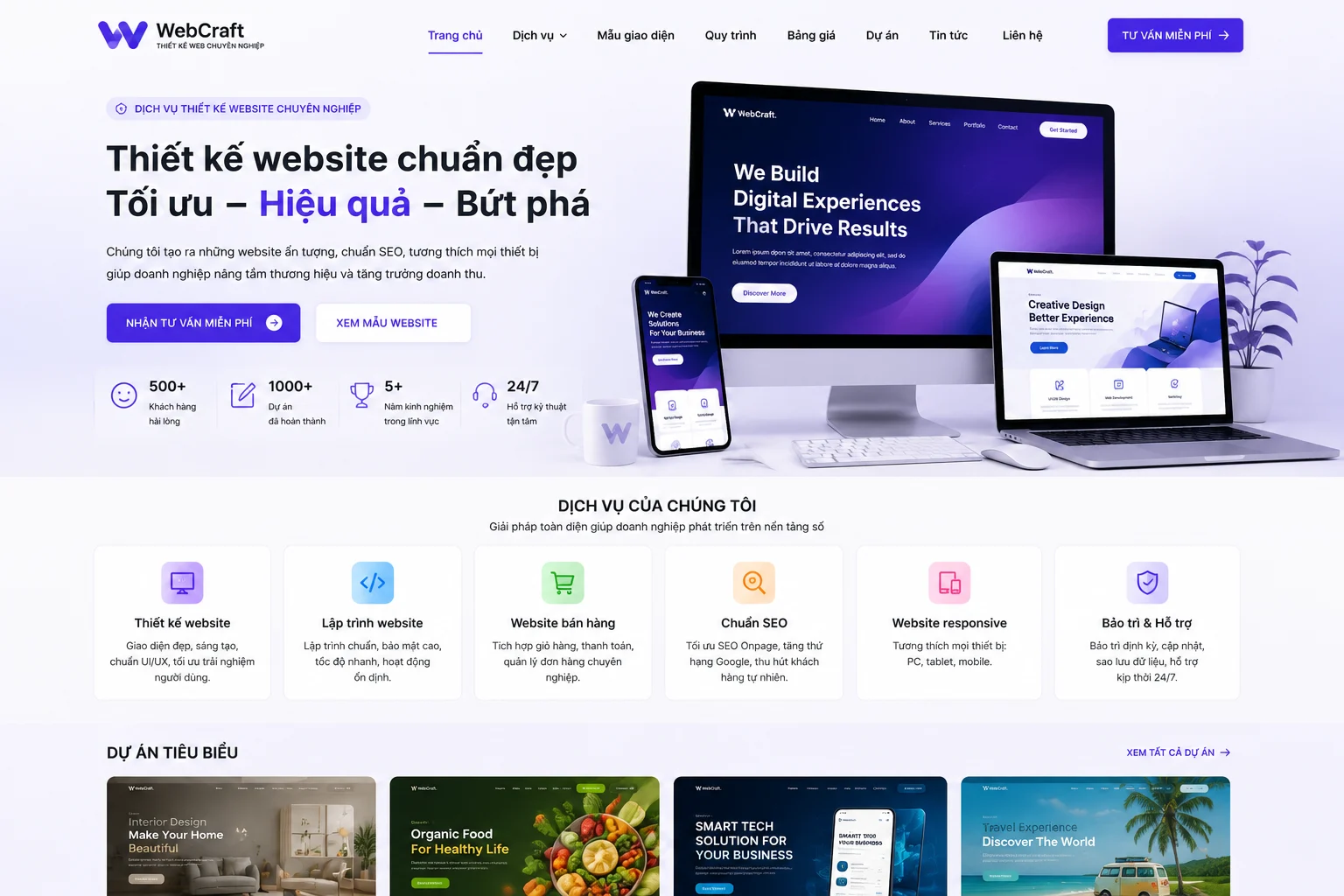 Ảnh xem trước Landing Page Dịch Vụ Thiết Kế Website